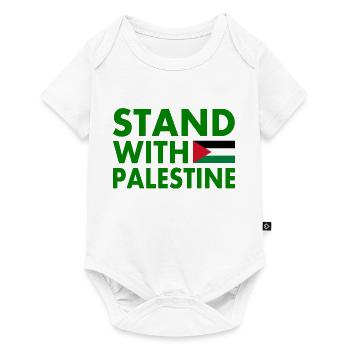 Stand with palestine - Baby Premium short-sleeve bodysuit - white - Front