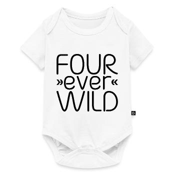 Four Ever Wild 23 - Baby Premium Kurzarmbody - Weiß - Vorne