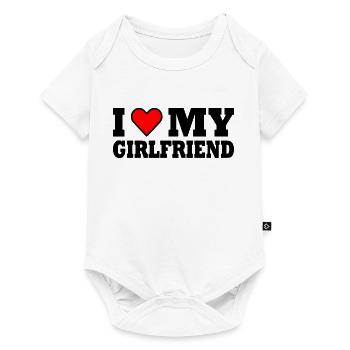 I love my girlfriend - Body à manches courtes Premium Bébé - blanc - Devant