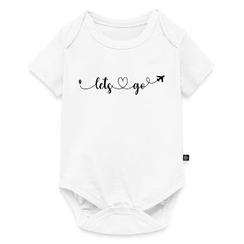 Reisen Urlaub Roadtrip Weltreise Flugzeug Lets go! - Baby Premium Kurzarmbody - Weiß - Vorne