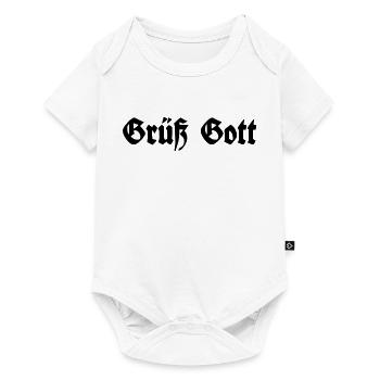 Grüß Gott - Baby Premium Kurzarmbody - Weiß - Vorne