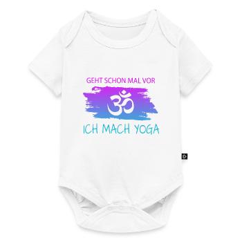 Yoga, Spruch - Baby Premium Kurzarmbody - Weiß - Vorne