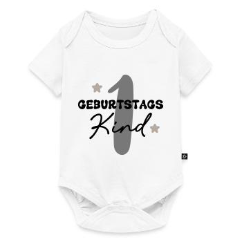 Geburtstagskind 1 mit Sternen - Baby Premium Kurzarmbody - Weiß - Vorne