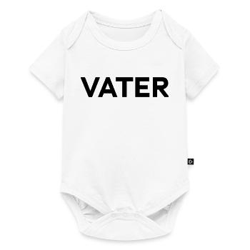Vater Typografie Design VATER-MUTTER-KIND Geburt - Baby Premium Kurzarmbody - Weiß - Vorne