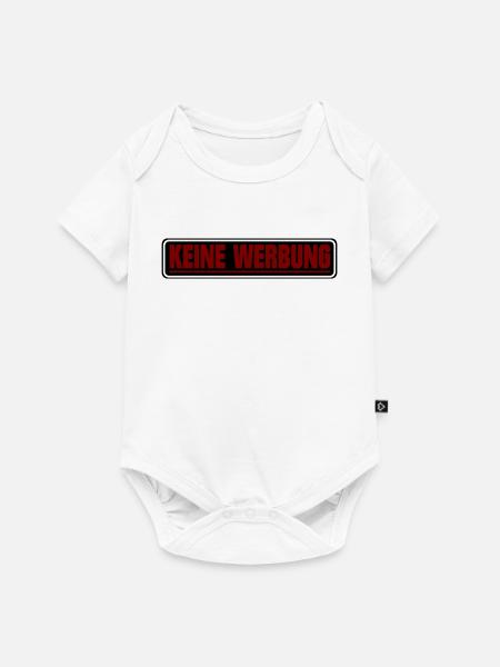 Keine Werbung ! Briefkasten Schild - Baby Premium Kurzarmbody - Weiß