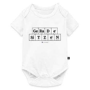 gerade sitzen (helle Stoffe) - Baby Premium Kurzarmbody - Weiß - Vorne
