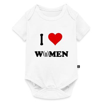 ich liebe Frauen, i love women, lustiger Spruch - Baby Premium Kurzarmbody - Weiß - Vorne