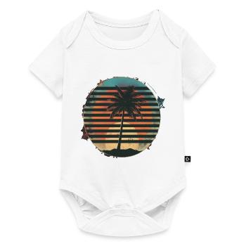 Sunset Palms Silhouette Rétro 80's Vintage 3 - Body à manches courtes Premium Bébé - blanc - Devant