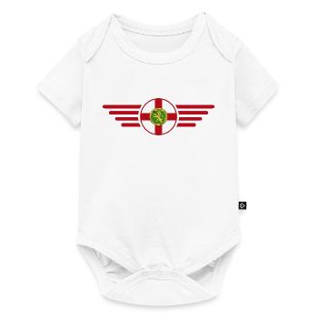 J’aime Aurigny, T-shirt design de style élégance - Body à manches courtes Premium Bébé - blanc - Devant