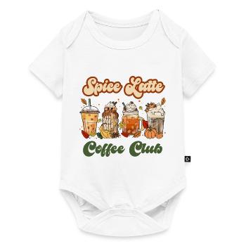 Coffee Club - Latte à la citrouille et aux épices - Body à manches courtes Premium Bébé - blanc - Devant