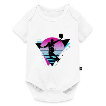 Basketball Basketball Player Fan Neon Colorful - Baby Premium short-sleeve bodysuit - white - Front