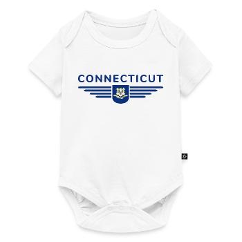 Connecticut Fan T-Shirt – Style & Coast - Body à manches courtes Premium Bébé - blanc - Devant