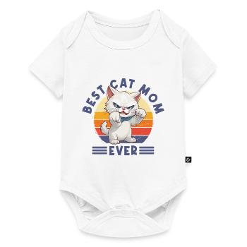 Cat Best Cat Mom Ever Cat Mom Funny Saying - Baby Premium short-sleeve bodysuit - white - Front