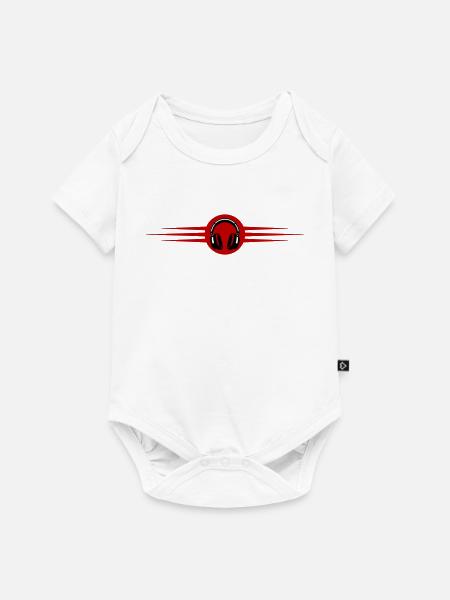 Kopfhörer Musik - Baby Premium Kurzarmbody - Weiß