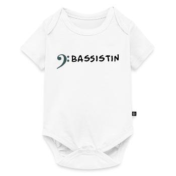 Je joue de la basse - Je suis bassiste - Body à manches courtes Premium Bébé - blanc - Devant