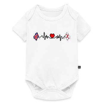 City of London & UK Heartbeat - Body à manches courtes Premium Bébé - blanc - Devant