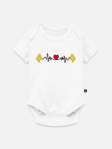 Dorset-Herzfrequenz - Baby Premium Kurzarmbody - Weiß