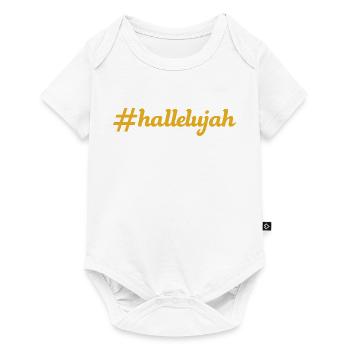 NEU – Halleluja ist das höchste Lob! - Baby Premium Kurzarmbody - Weiß - Vorne