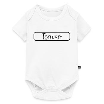 Torwart Schriftzug (Schwarz) - Baby Premium Kurzarmbody - Weiß - Vorne
