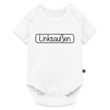 Linksaußen Schriftzug (Schwarz) - Baby Premium Kurzarmbody - Weiß - Vorne