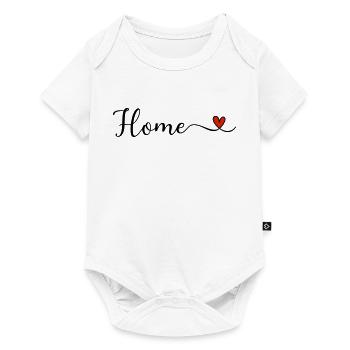 Home Herz - Baby Premium Kurzarmbody - Weiß - Vorne