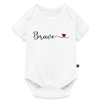 Mutiges Herz - Baby Premium Kurzarmbody - Weiß - Vorne