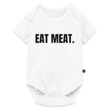 EAT MEAT | Carnivore Steak Statement - Baby Premium short-sleeve bodysuit - white - Front
