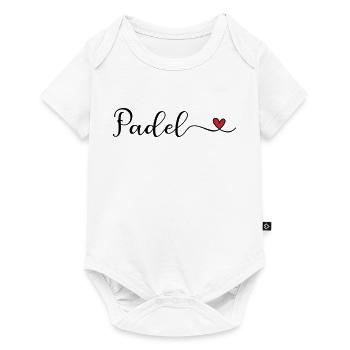 Padel Herz Design  - Baby Premium Kurzarmbody - Weiß - Vorne