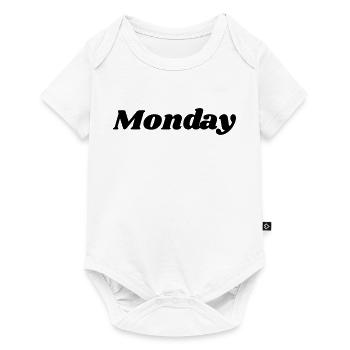 Monday – Minimalist Typography Design - Baby Premium short-sleeve bodysuit - white - Front