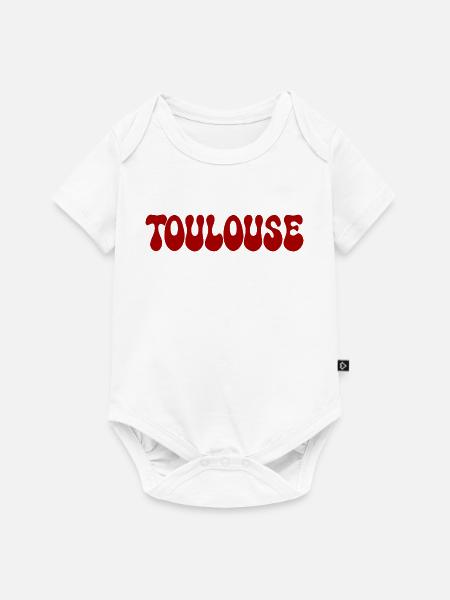 Toulouse Red Drops Buchstaben - Baby Premium Kurzarmbody - Weiß