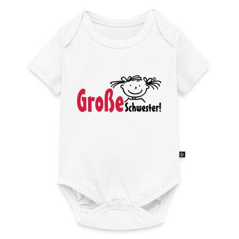 Große Schwester - Baby Premium Kurzarmbody - Weiß - Vorne
