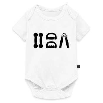 gym dumbell sport - Baby Premium short-sleeve bodysuit - white - Front