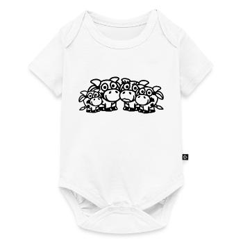cow_family_with_two_boys_1c - Baby Premium short-sleeve bodysuit - white - Front