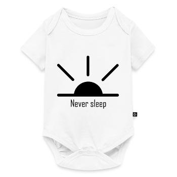 Never sleep - Baby Premium short-sleeve bodysuit - white - Front
