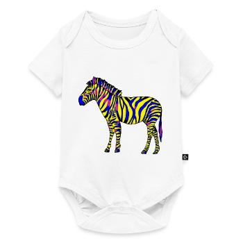 Zebra - Baby Premium Kurzarmbody - Weiß - Vorne