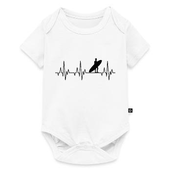 Heartbeat Surf Surfers Surfboard surfant - Body à manches courtes Premium Bébé - blanc - Devant