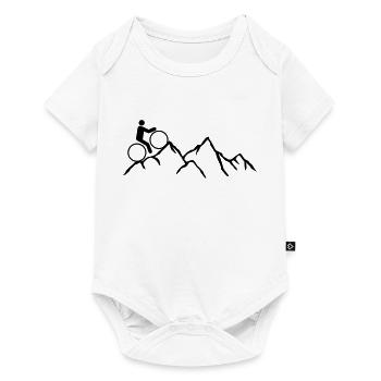 mountain tour mountains mountain bike huegel bike rider - Baby Premium short-sleeve bodysuit - white - Front