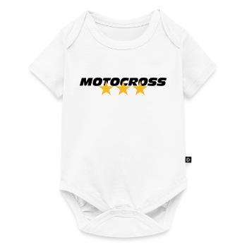Motocross - Baby Premium Kurzarmbody - Weiß - Vorne