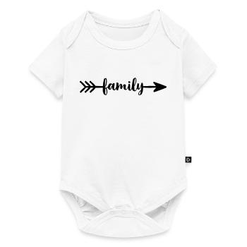 family flèche amour communauté amitié - Body à manches courtes Premium Bébé - blanc - Devant