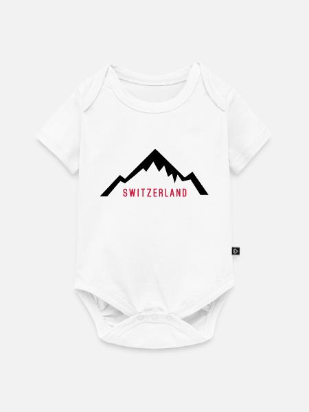 Switzerland Alps - Baby Premium Kurzarmbody - Weiß