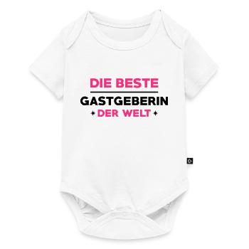 Gastgeberin Rezeptionist Gastwirt Stewardess Hotel - Baby Premium Kurzarmbody - Weiß - Vorne