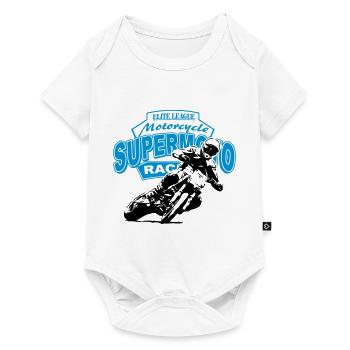 Supermoto Racing - Baby Premium Kurzarmbody - Weiß - Vorne