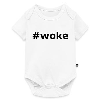 Hashtag Woke Slogan - Baby Premium short-sleeve bodysuit - white - Front
