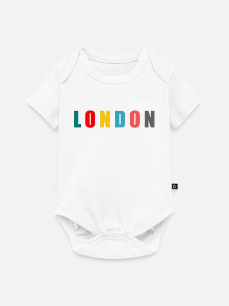 London - Baby Premium Kurzarmbody - Weiß