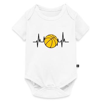 Basket-ball Heartbeat Symbole - Body à manches courtes Premium Bébé - blanc - Devant