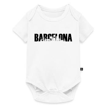 Barcelone Espagne Catalogne Europe Skyline - Body à manches courtes Premium Bébé - blanc - Devant