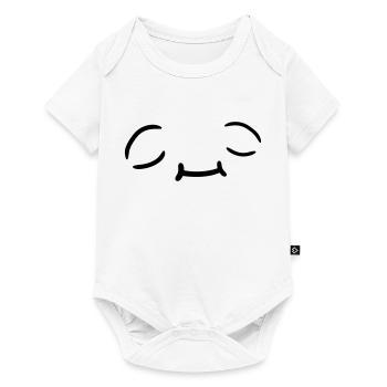 Conception de visage détendue - Body à manches courtes Premium Bébé - blanc - Devant