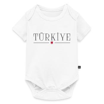 Türkiye Turquie Turquie Ailes et croissant de lune - Body à manches courtes Premium Bébé - blanc - Devant