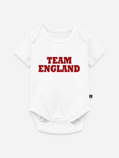 England - Baby Premium Kurzarmbody - Weiß