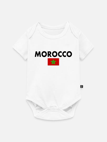 Marokko - Baby Premium Kurzarmbody - Weiß